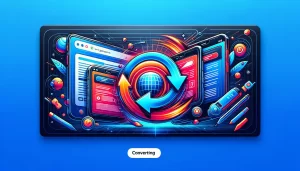 Create a banner sized 1280x720 featuring a large, latest 3rd generation mockup of a phone on the right side and a modern, sleek browser window on the