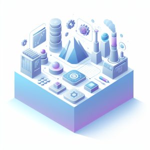 Drone in mining site with AI data visualisation.