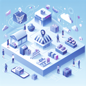 AI technology in a retail setting, demonstrating innovation and customer engagement.